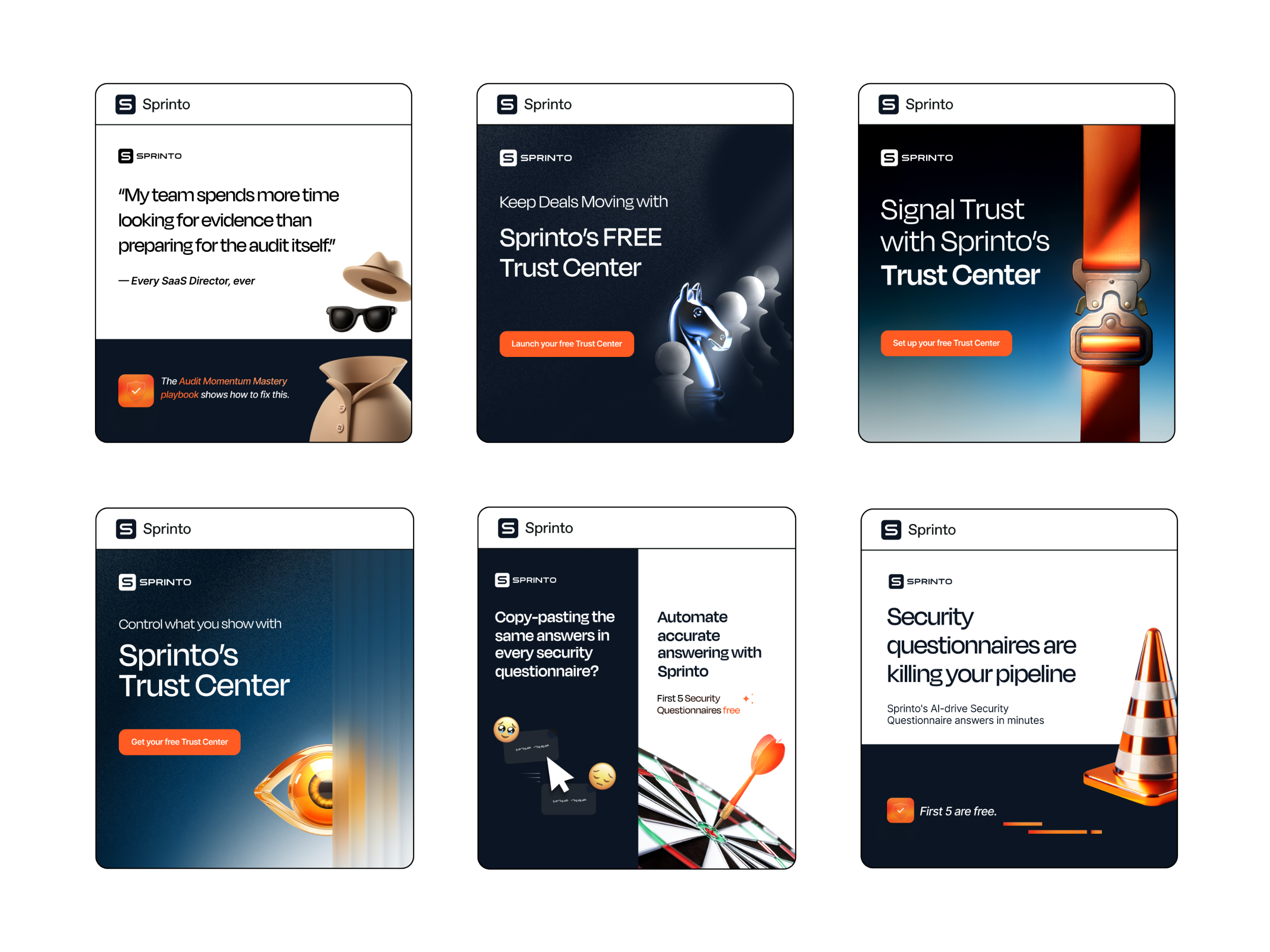 Sprinto LinkedIn Creatives ad design ads creatives design graphic design social media ads
