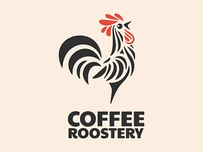 coffee roostery brand branding coffee design graphic design illustration logo logodesign logodesigns roastery rooster vector