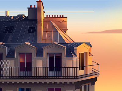Morning study ☕️ architecture city facade france illustration journey light morning paris sunlight travel