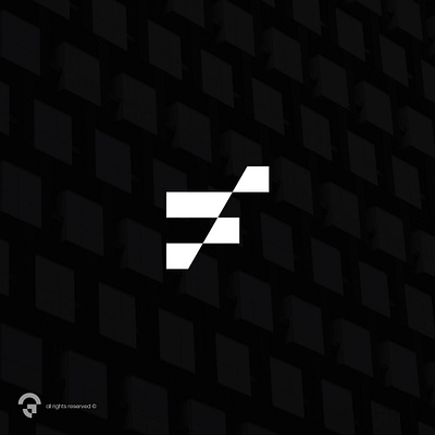 Geometric F Letter branding clean coreldraw f letter geometric graphic design grid logo minimalist modern simple strong
