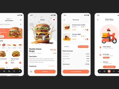 Food Delivery Mobile App UI branding graphic design ui ux