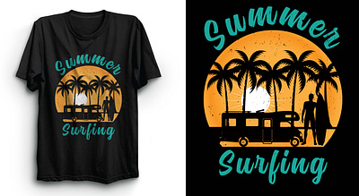 Summer t shirt adventure design graphic design illustration outdoor summer surfing
