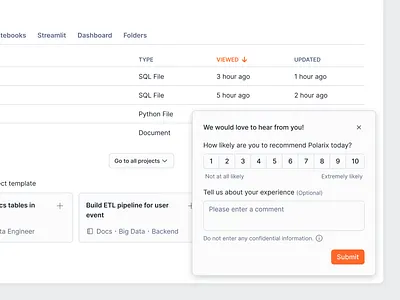 Polarix - Feedback Form analytics button card dashboard data design feedback field form select shadow textarea ui ux webapp website