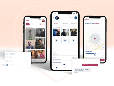 Blinda - unique dating app app dating app development graphic design mobile app qa ux ui