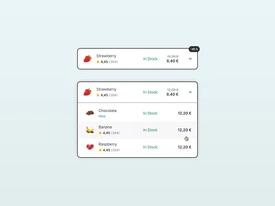 Flavors Selection – Simple & Efficient Dropdown choose desktop dropdown ecommerce flavors food pdp select selector ui ux variants