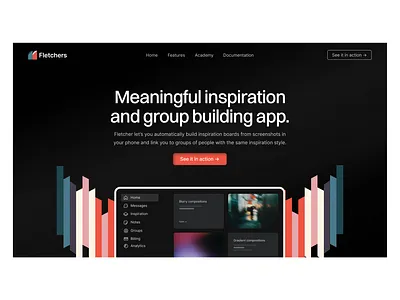 Fletchers - A SaaS Template daily ui dark mode design hero section modern modern saas website saas saas hero section ui ux web design website