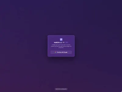 NotchNote QA - Login Screen aurora auth screen branding css animation dark mode dark ui design detail frosted glass glassmorphism gradient animation login micro interaction motion graphics product design saas sign in ui animation ui design vibe coding web app