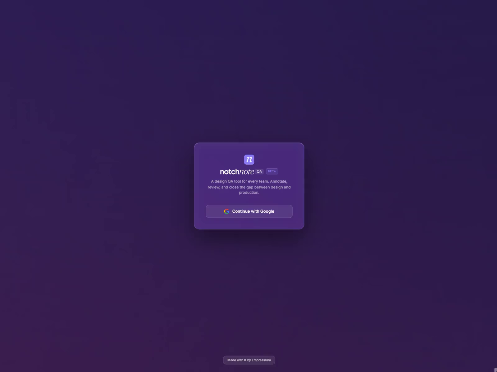 NotchNote QA - Login Screen