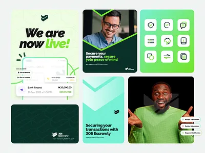 305 Escrowly – Brand Identity & Visual System animation brand brandidentity branding digital design escrowlogo fintech graphic design logo logodesign product design prototoe ui uidesign ux design visualdesign