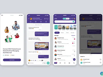 Messaging and Video Calling Mobile App UI app audio call call app chat chat interface concept datingapp figma homepageapp messagingapp mobile app design mobile design mobile ui product design social app splashscreen status app ui ui kit video call