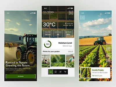 AgroTrack – Smart Farming App Design agri tech agriculture dashboard agriculture iot agriculture mobile app agriculture technology agriculture ui agritech startup crop health monitoring crop monitoring digital farming farm data analytics farm management farm productivity farm tracking app farming app farming management system precision farming smart farming sustainable farming web