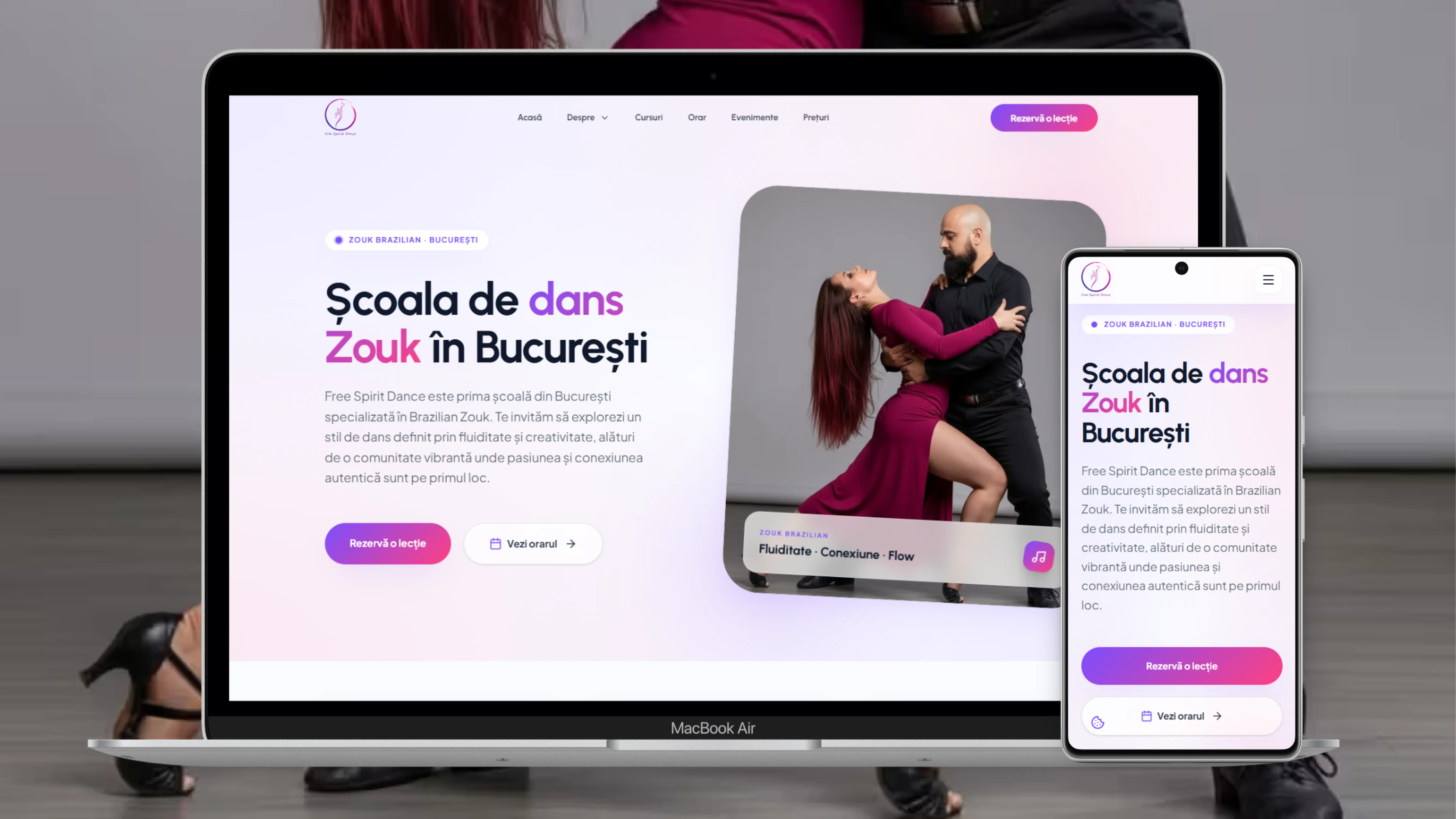 Website for a dance School branding dance academy dance school ui website