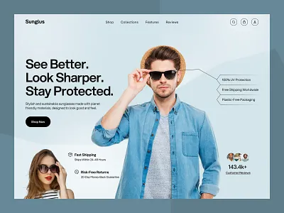Sunglass website ui/ux