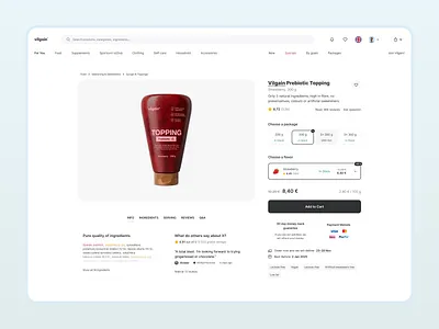 Vilgain / Aktin — PDP Redesign for Western Market Expansion add to cart aktin czech desktop dropdown ecom ecommerce eshop ingredients navigation pdp product product detail page select shop sidebar ui ux variants vilgain