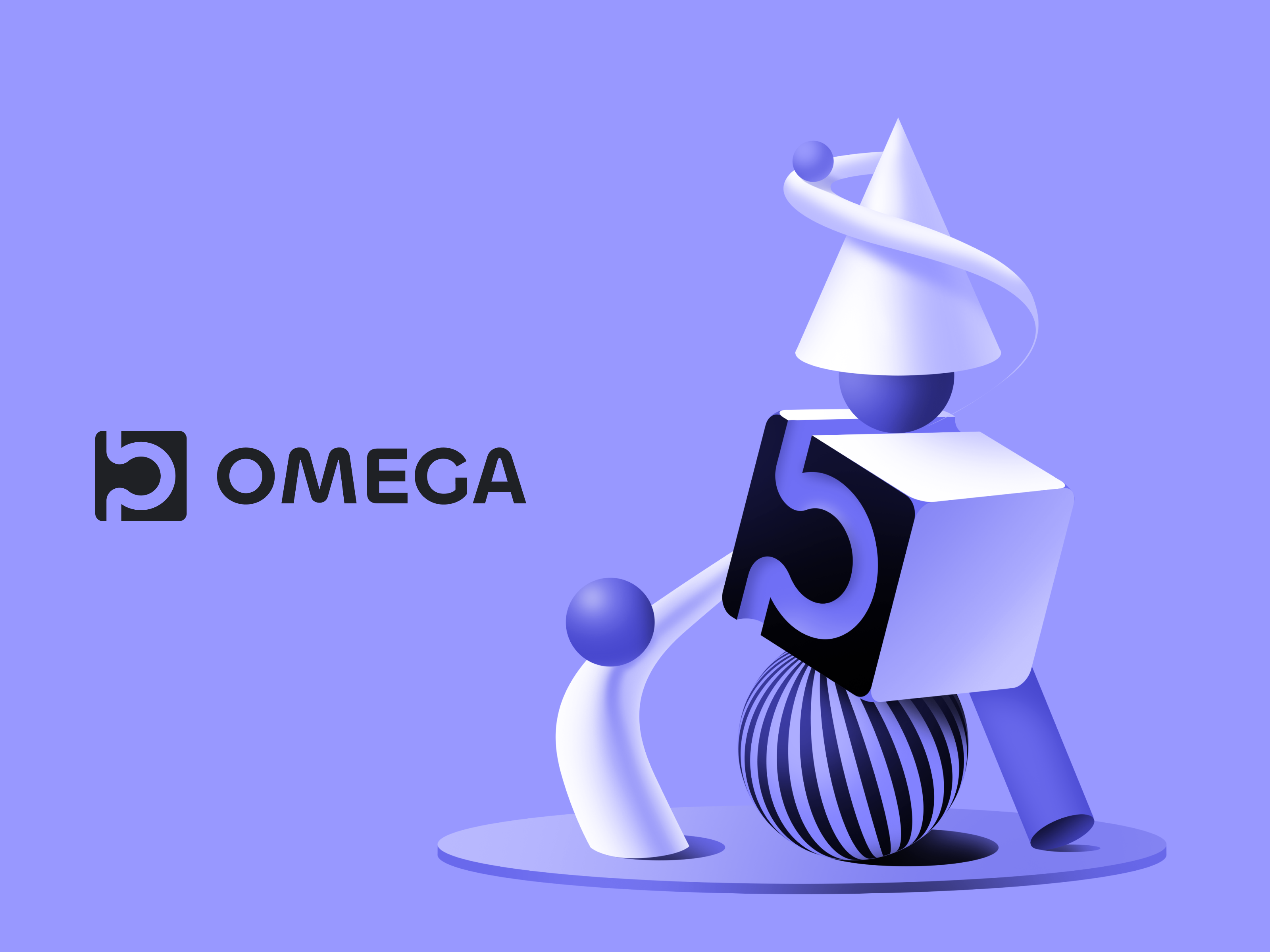 Omega Logo brand identity for the financial service company by