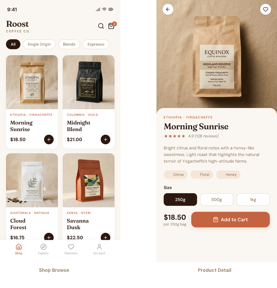 Daily UI Challenge #012 - E-Commerce Shop