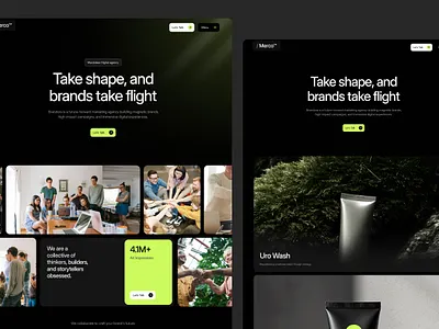 Brandora - Agency, Studio Website Design framer ui webdesign webflow