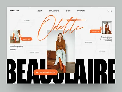 Luxury Fashion Website UI Design ecommerce fashion fashion brand landing page ui ui design web web design website