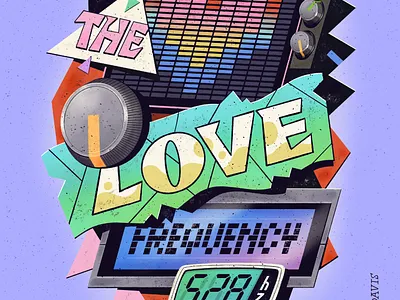 The Love Frequency embellished frequency handlettering illustration lettering love type typography