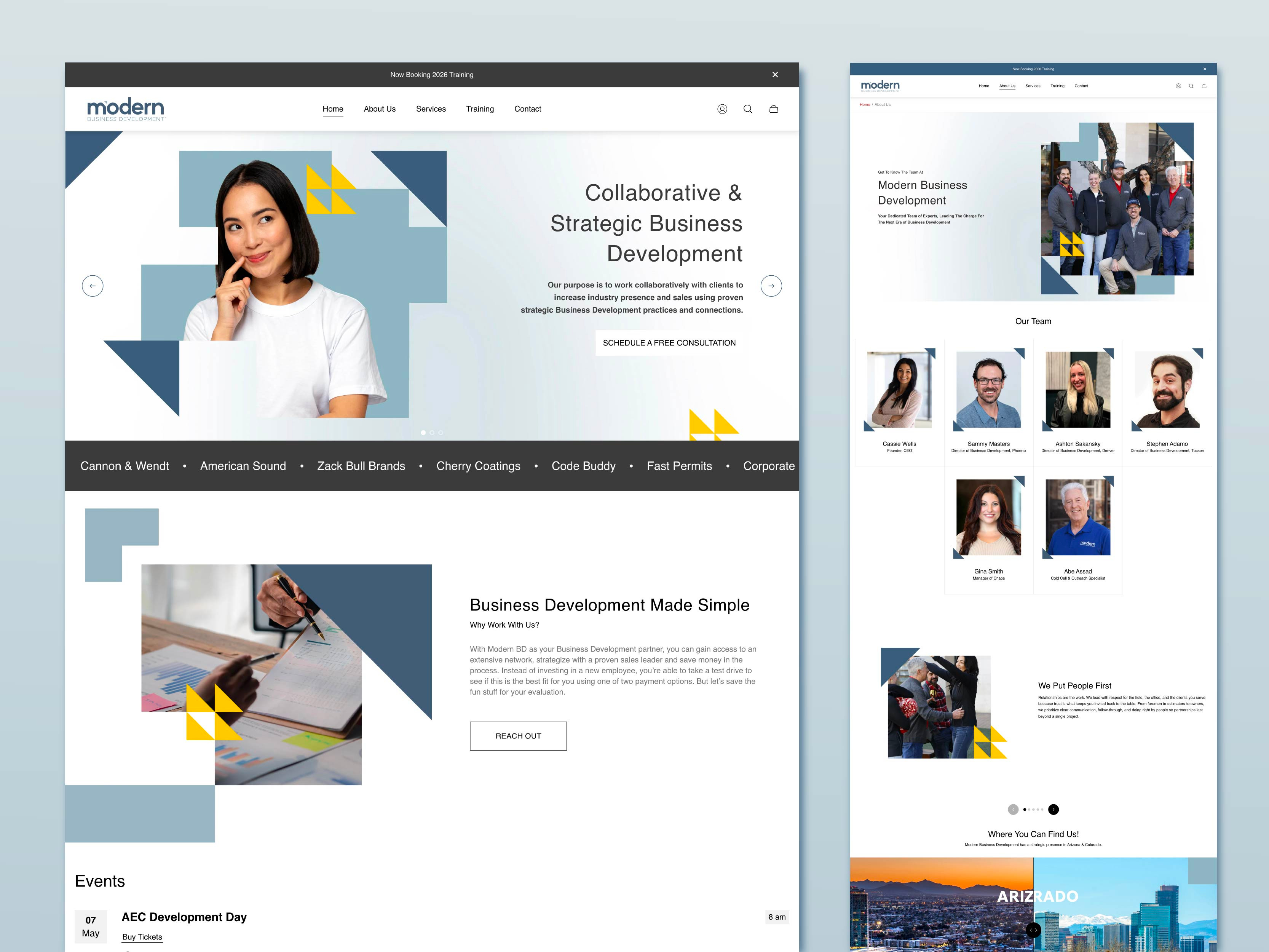 Example of Website Design & Development