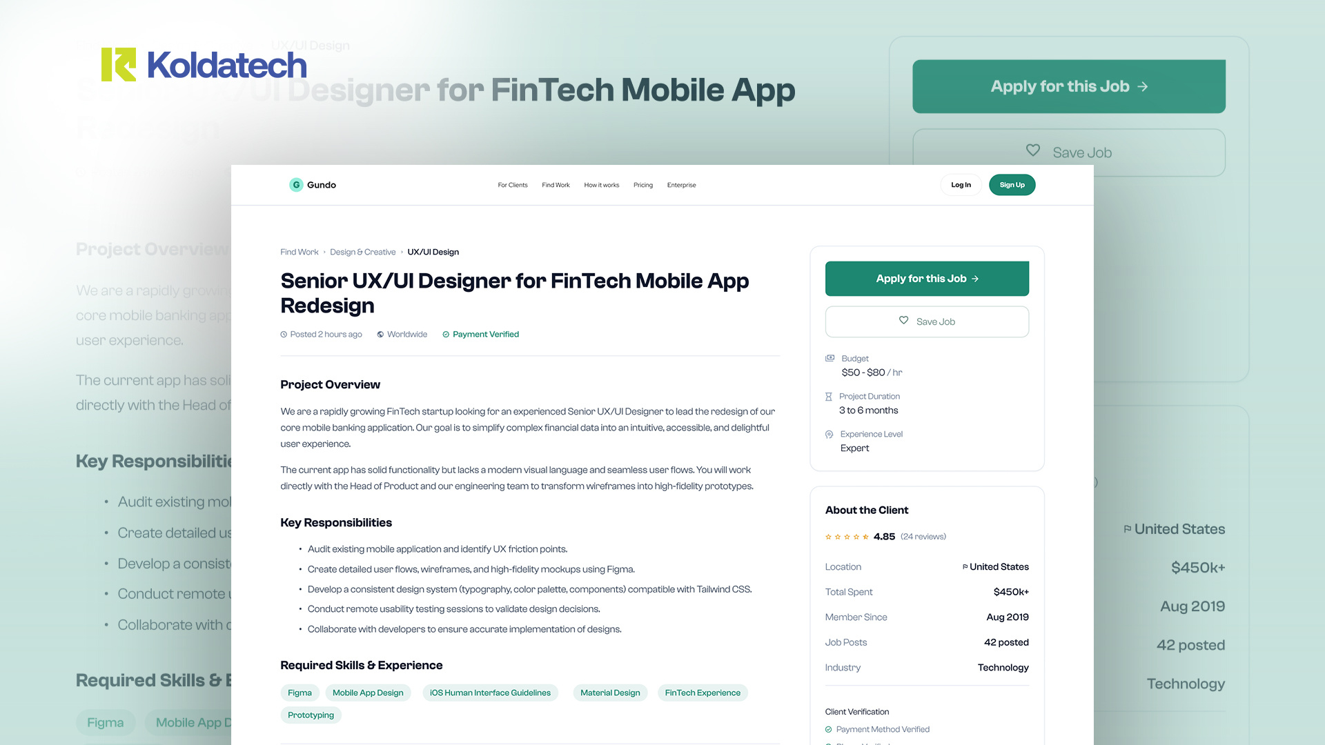 Example of Gundo — Global Work Marketplace Platform