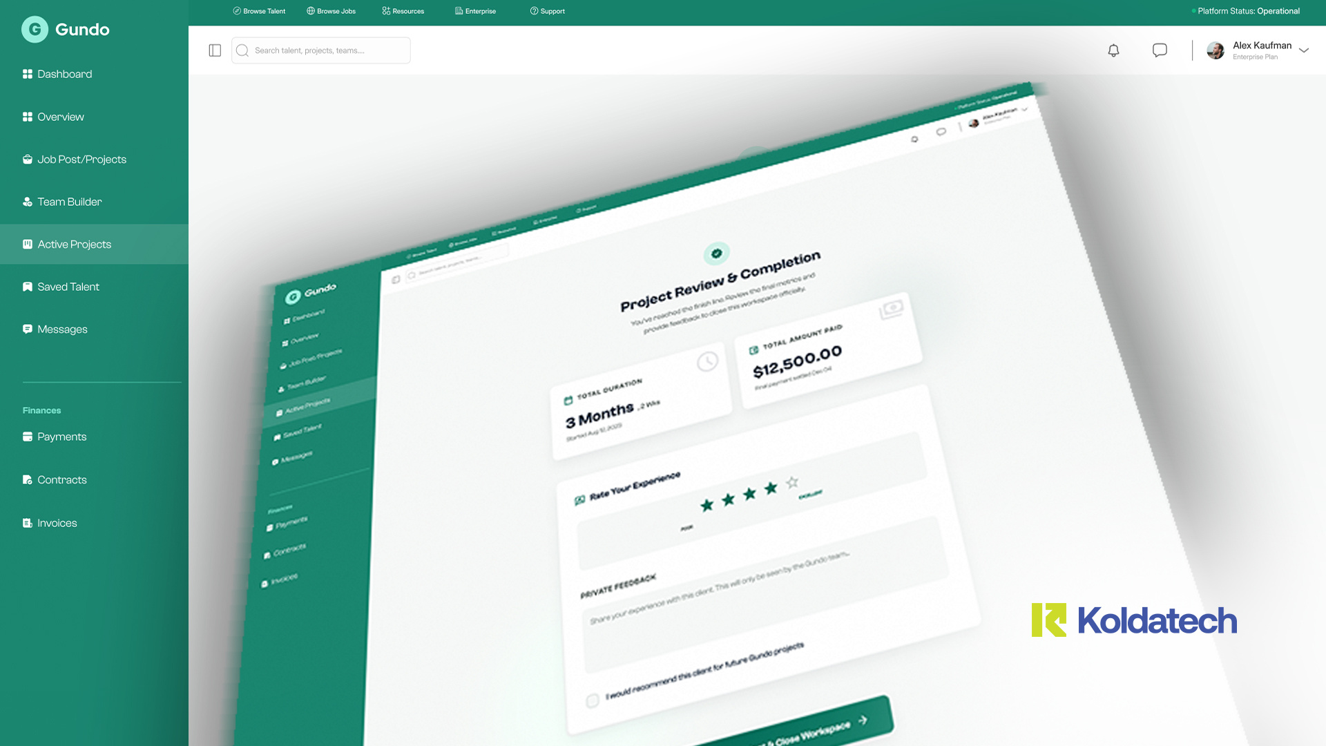 Example of Gundo — Global Work Marketplace Platform