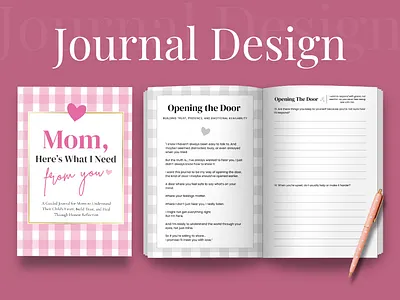 Guided Journal for Emotional Reflection canva designer design ebook design guided journal design guided journal design layout infographic journal design journal layout design journal page journal publishing journaling layout design
