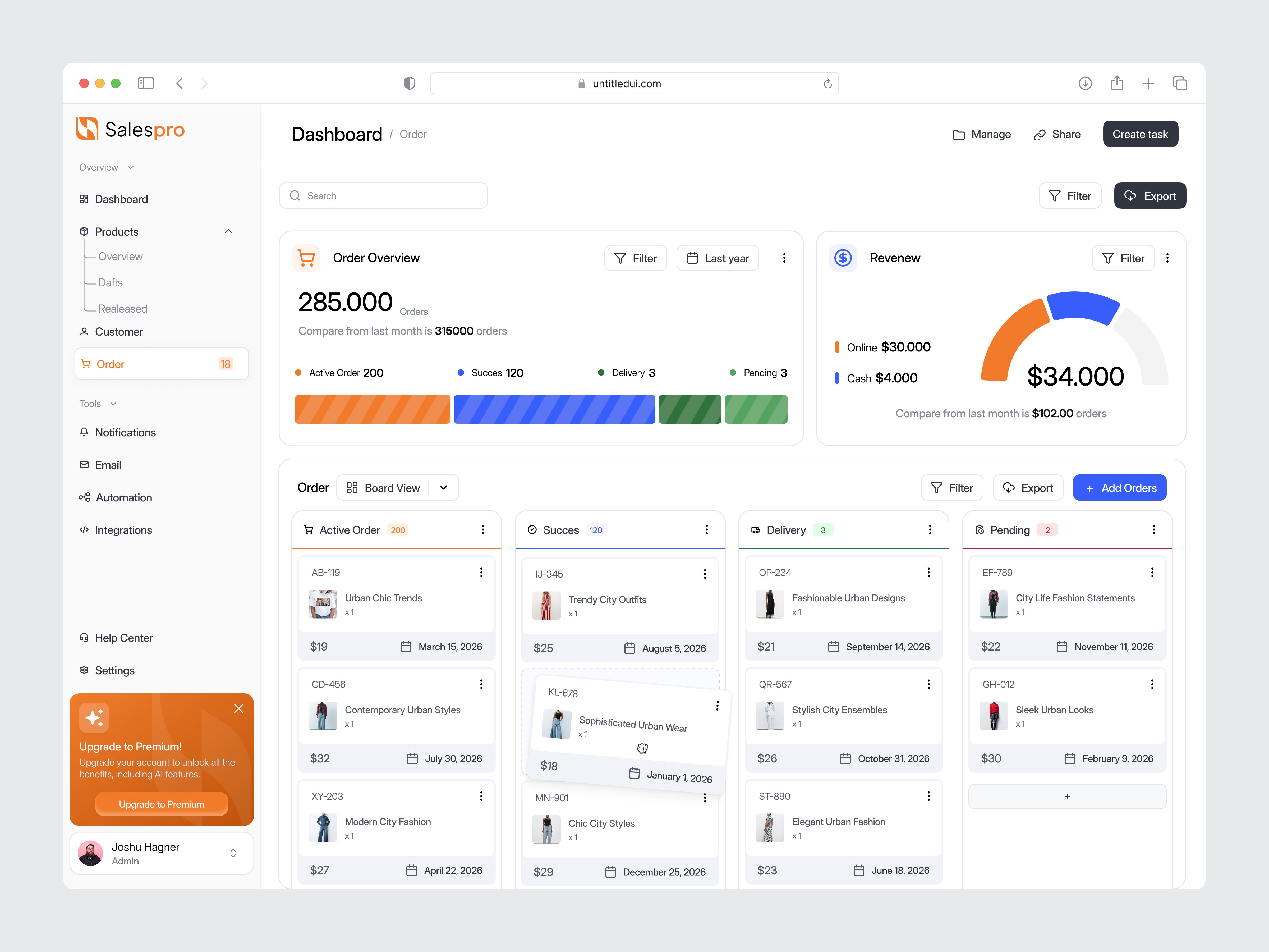 Orders Page CRM Dashboard admin business crm crm dashboard crm sales crm sales dashboard dashboard design ecommerce marketplace minimal modern order page crm dashboard orders sales store ui ui design ux design website