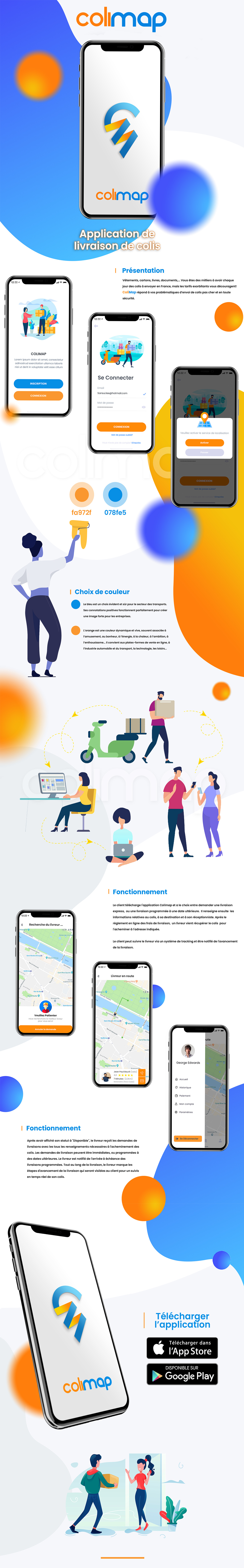 Colimap - Delivery App UI branding figma graphic design logo photoshop ui