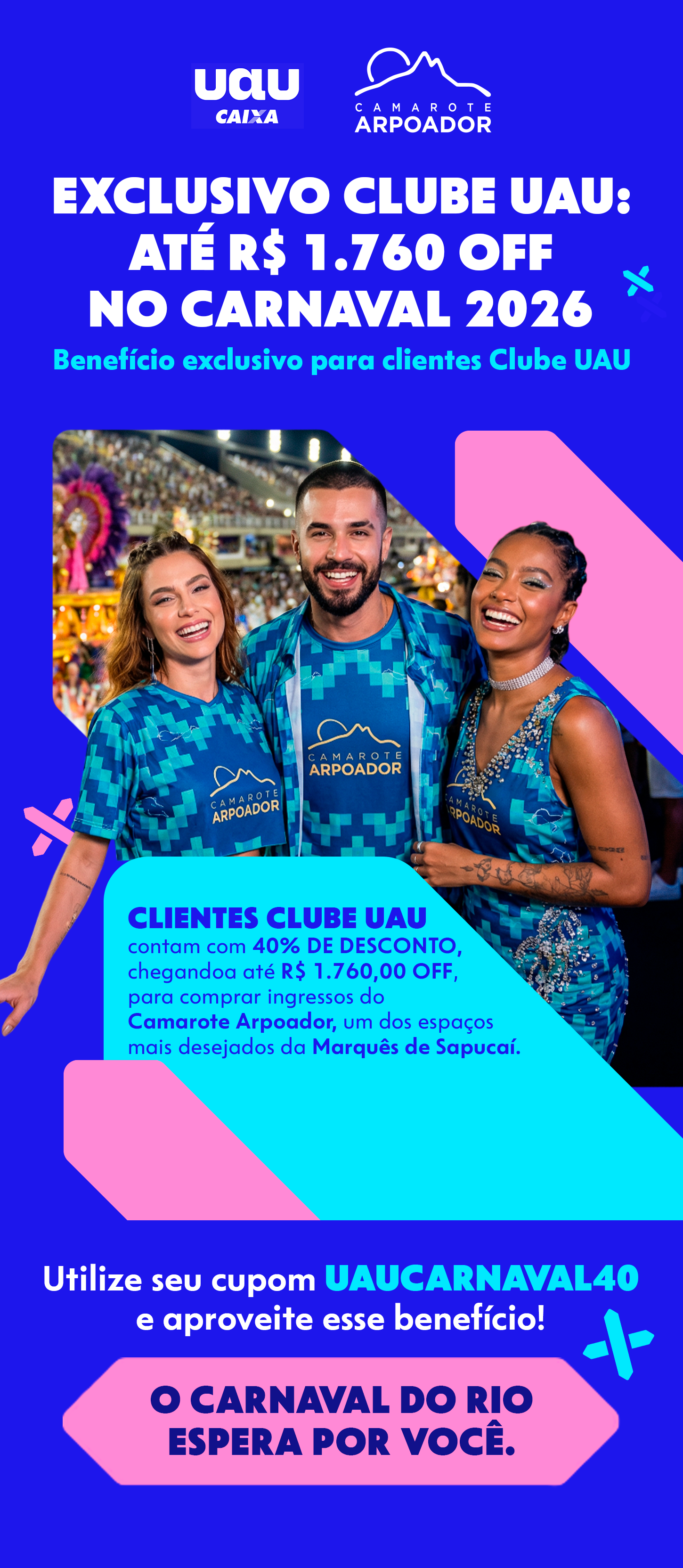 Banners UAU CAIXA | Camarote Arpoador banner design graphic design