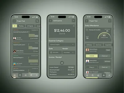 Construction Project Management Mobile App UI architecture app builder app civil engineering construction app construction dashboard construction tracking contractor app dashboard app engineering app management mobile mobile app monitoring app planning app project tracking site inspection app site management site tracking