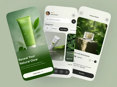 Skincare E-commerce App UI/UX app ui b2b beauty app beauty skincare app cosmetics app crm e commerce e commerce app e shop luxury skincare app mobile app online shopping online store app product app product design product e commerce skincare e commerce app skincare product app skincrae