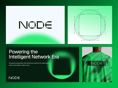 NODE – Intelligent Network Logo and Branding Design ai network branding branding clean tech visual identity data network digital ecosystem future ready branding glowing circle logo green tech logo logo design minimal logo mark modern wordmark network infrastructure panze studio smart connection brand tech logo design