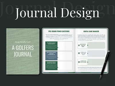 Golf Performance Journal Design canva journal design design digital journal design editorial layout design golf journal design golf notebook golfers journal guided journal design journal design journal for golfers journal layout design journal page journal template design layout journal layout page design planner layout design printable journal productivity journal sports journal design workbook design