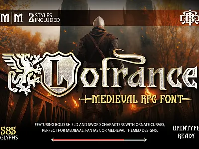 Lotrance book title branding custom font fantasy font font font design font style free font game font game uiux kingdom font knight font logo font medieval font merchandise movie poster rpg font type design typography warrior font