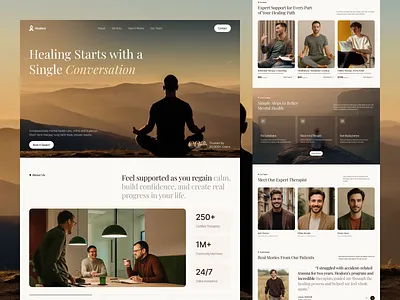 Mental Healthcare landing page design figma template figma uiux landing page landing page design medical web design medical website modern landing page modern website oripio oripio design agency saas landing page sajibur design ui ui ux design web design website website design