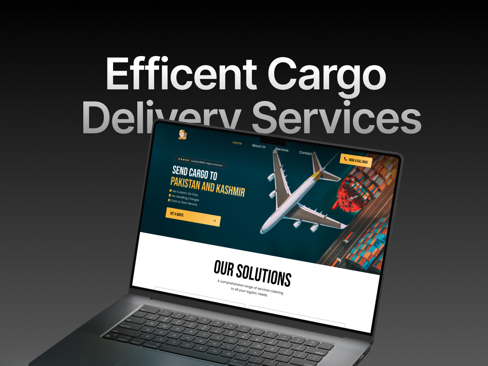 Logistics Website — UI UX Design cargo services delivery management delivery service delivery solution freight website landing page design logistics design logistics platform logistics website modern design modern website responsive design service website shipping ui shipping website transport website transportation design ui ux design web design website redesign