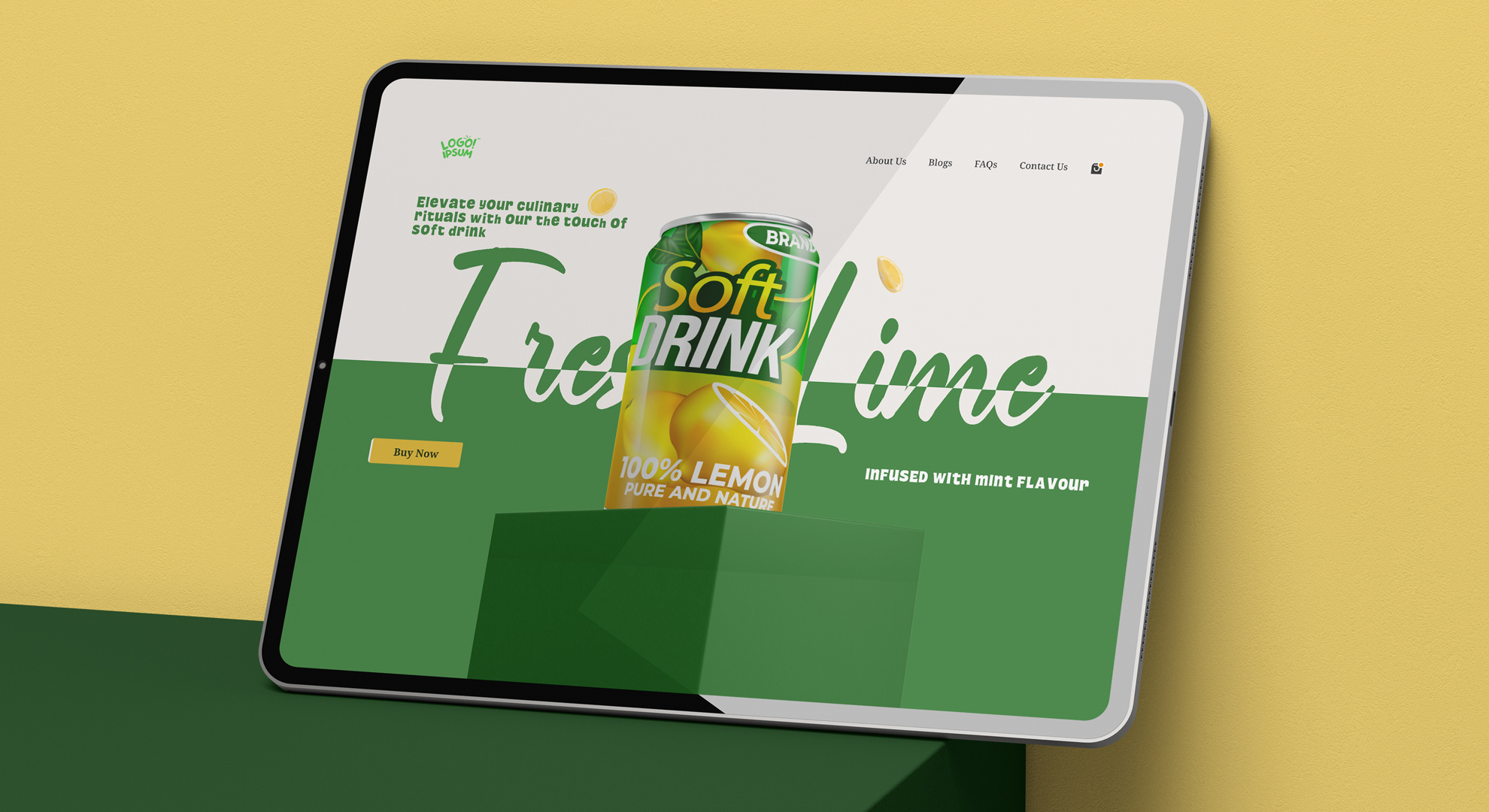 Modern Beverage Website Design | Drink Brand Landing Page