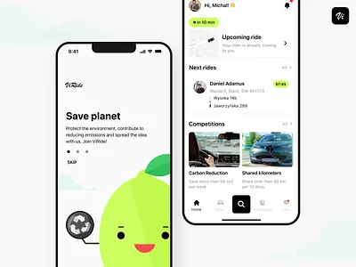 Car-sharing app app bolt carpooling carsharing design illiustration taxi uber ui design uxui