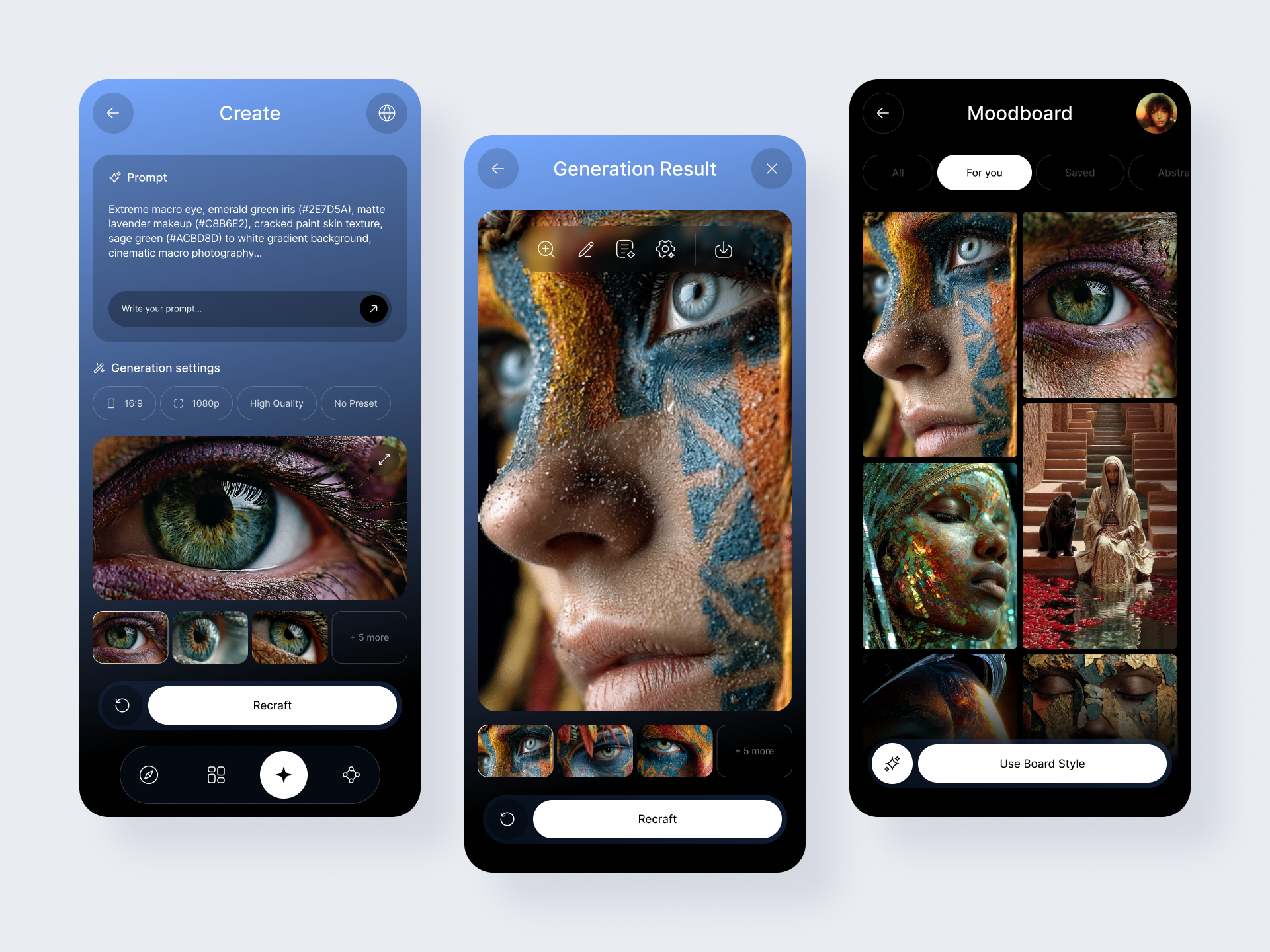 AI Generation Studio App by Alex Pavlov ai app ai art ai generator ai image generator ai studio ai video generator app interface app ui artificial intelligence creative ai digital creation future tech generative ai image generation mobile app design mobile ui product design saas app tech startup video creation
