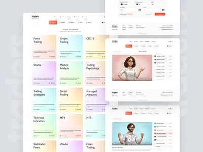 Traders Education Platform - Learning Ecosystem - Full Design dashboard education finance fintech interface design learning platform minimal design trading trading calculator trading tools ux ui web app