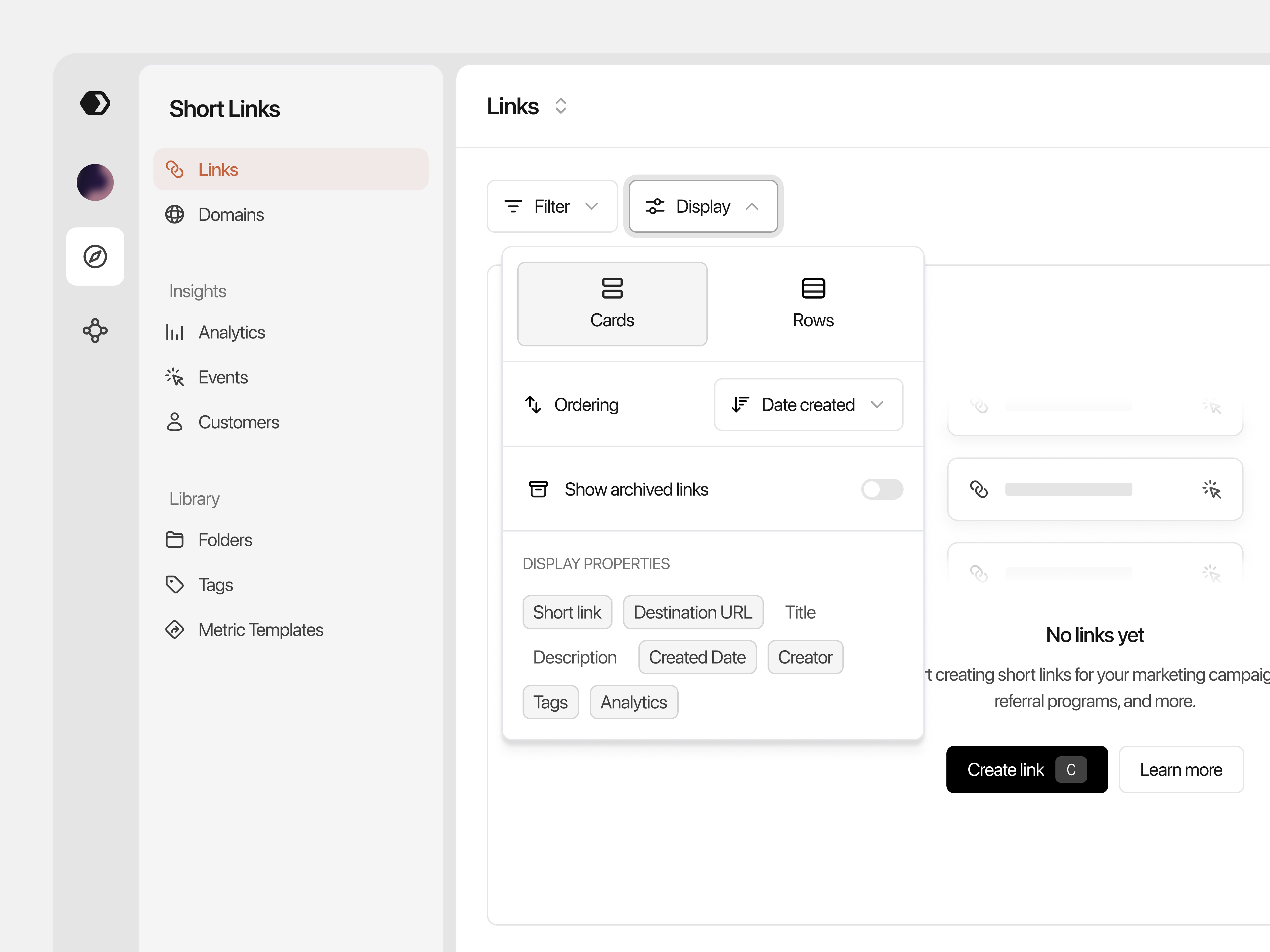 Metric - Table Filters Display button card column dashboard dropdown filter icon lightmode logo popovers row saas shadow sidebar table toggle ui ux webapp website