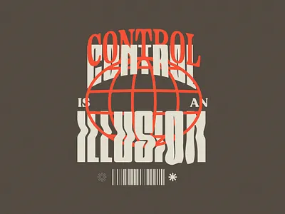 Control is an Illusion - Streetwear Design barcode clothing design fashion futuristic graphic design merch modern typography print print design streetwear streetwear tshirt tshirt tshirtdesign typography y2k