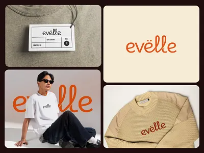 evelle – Clothing Brand Custom Typography Logo Design brand identity branding clothing brand logo clothing logo custom typography elegant logo fashion logo design graphic design handwritten logo logo logo design luxury brand identity modern logo premium logo design typography logo