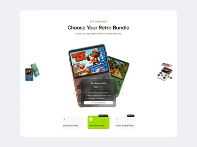 Product Bundle Section – E-commerce bundle designcomponent ecommerce ecommerceui figma gamestore gamingui landingpage landingpagedesign productdesign retrogaming ui uidesign uxdesign webdesign