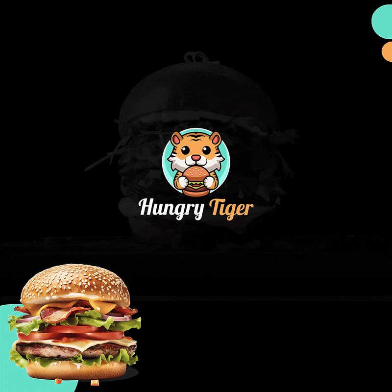 Hungry Tiger – Fun Fast Food Brand Logo brand identity brand logo brand logos branding character character logo design design logo graphic design illustration logo logo design logos logotype mascot mascot logo mascot logos ui