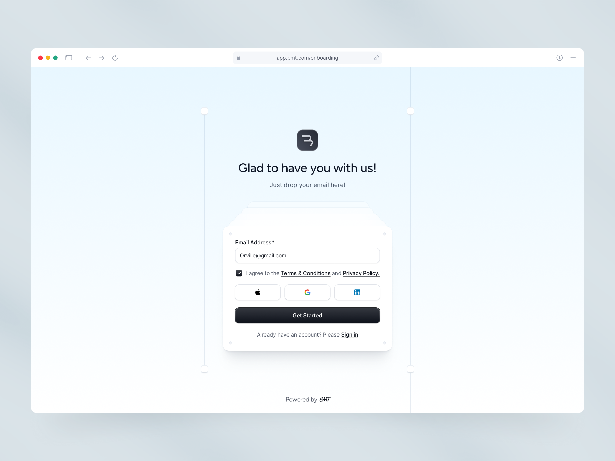BMT - SaaS Onboarding & Login Experience dashboard dashboard design design log in page onboarding onboarding ui product design ryt brothers saas saas design sign up page startup branding ui ui design uiux user experience user interface ux design web app design web design 2026