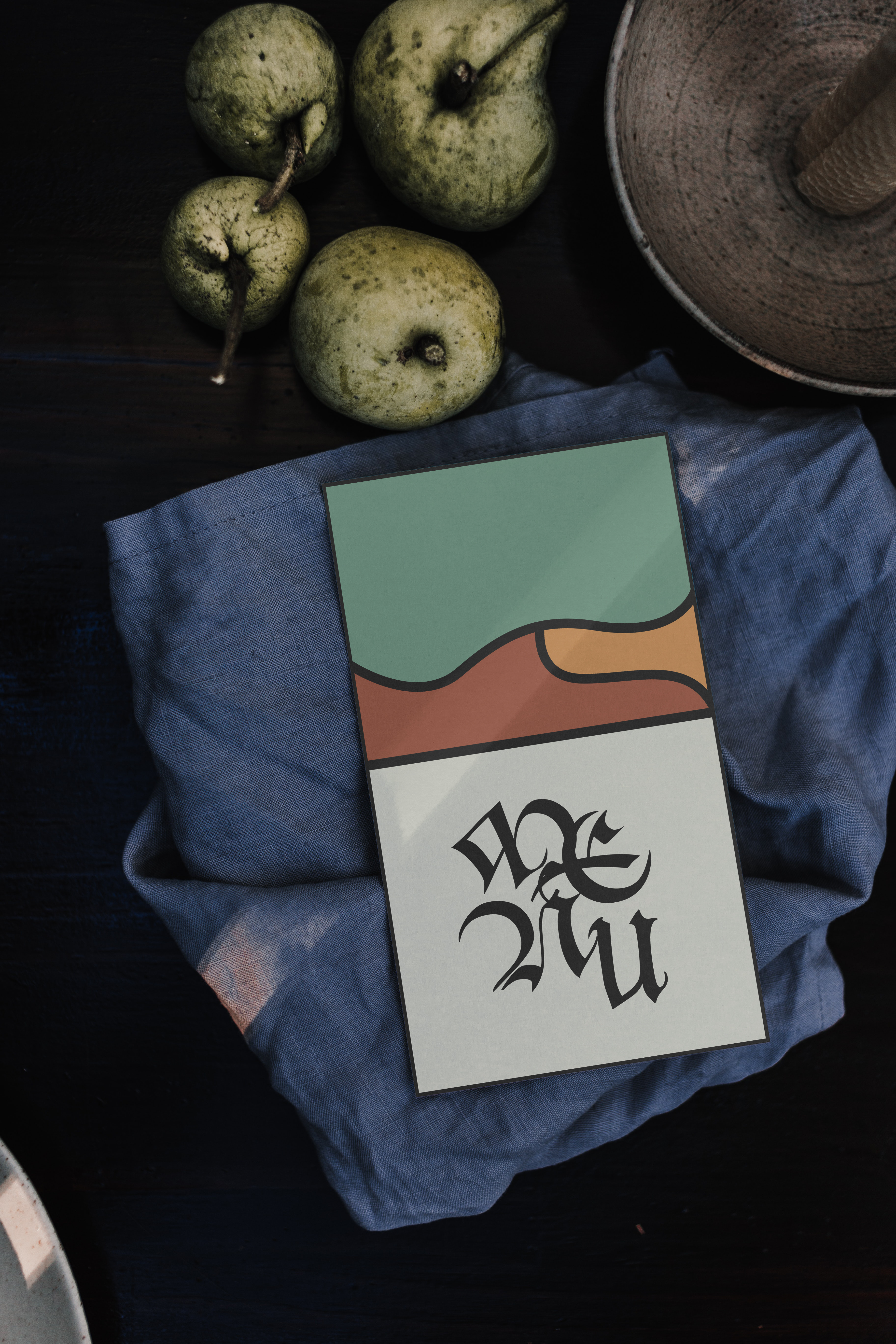 "Harvest Menu" | Rustic Farm-to-Table Restaurant Branding