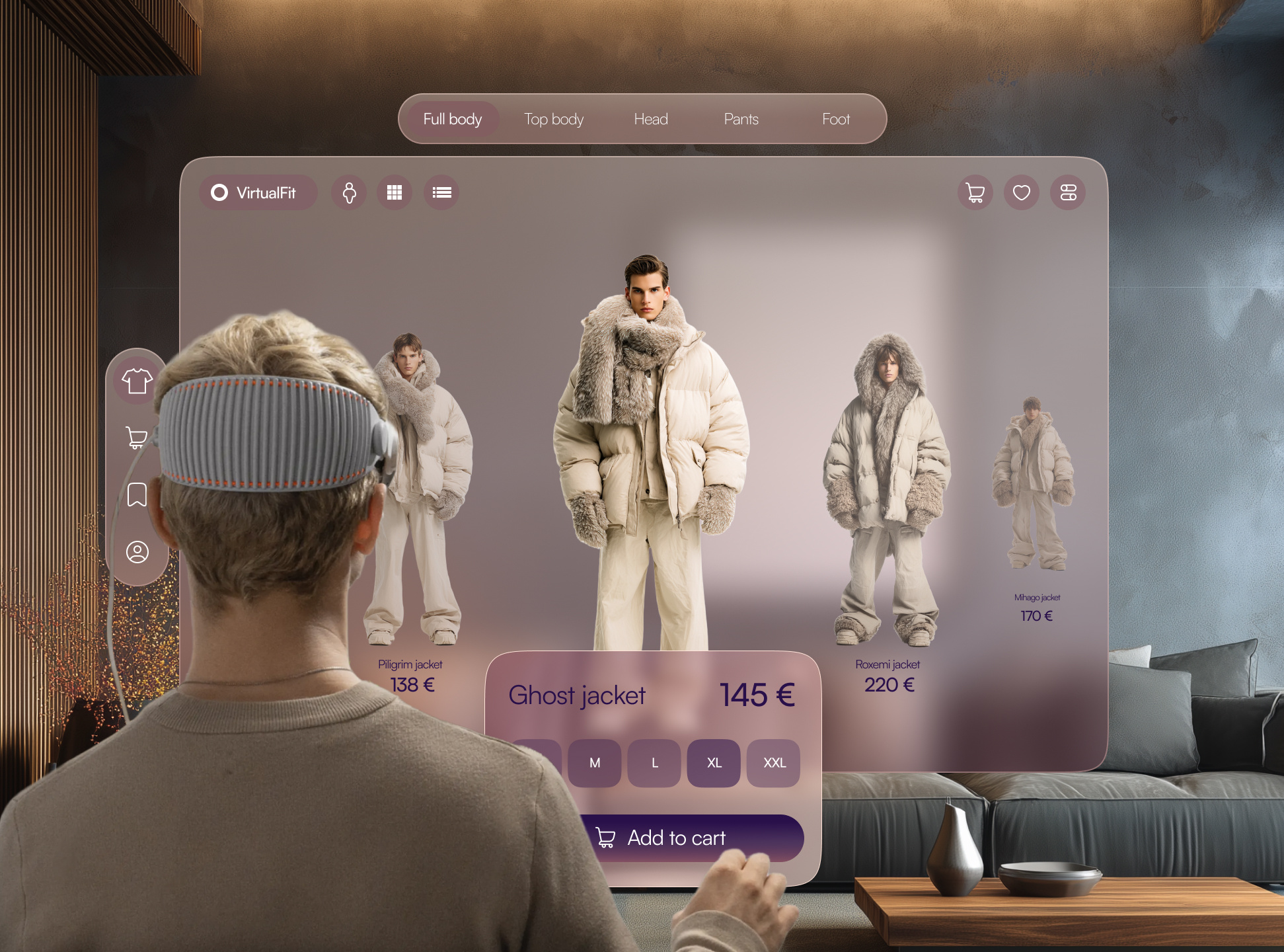 Virtual fit ui ux virtual vr