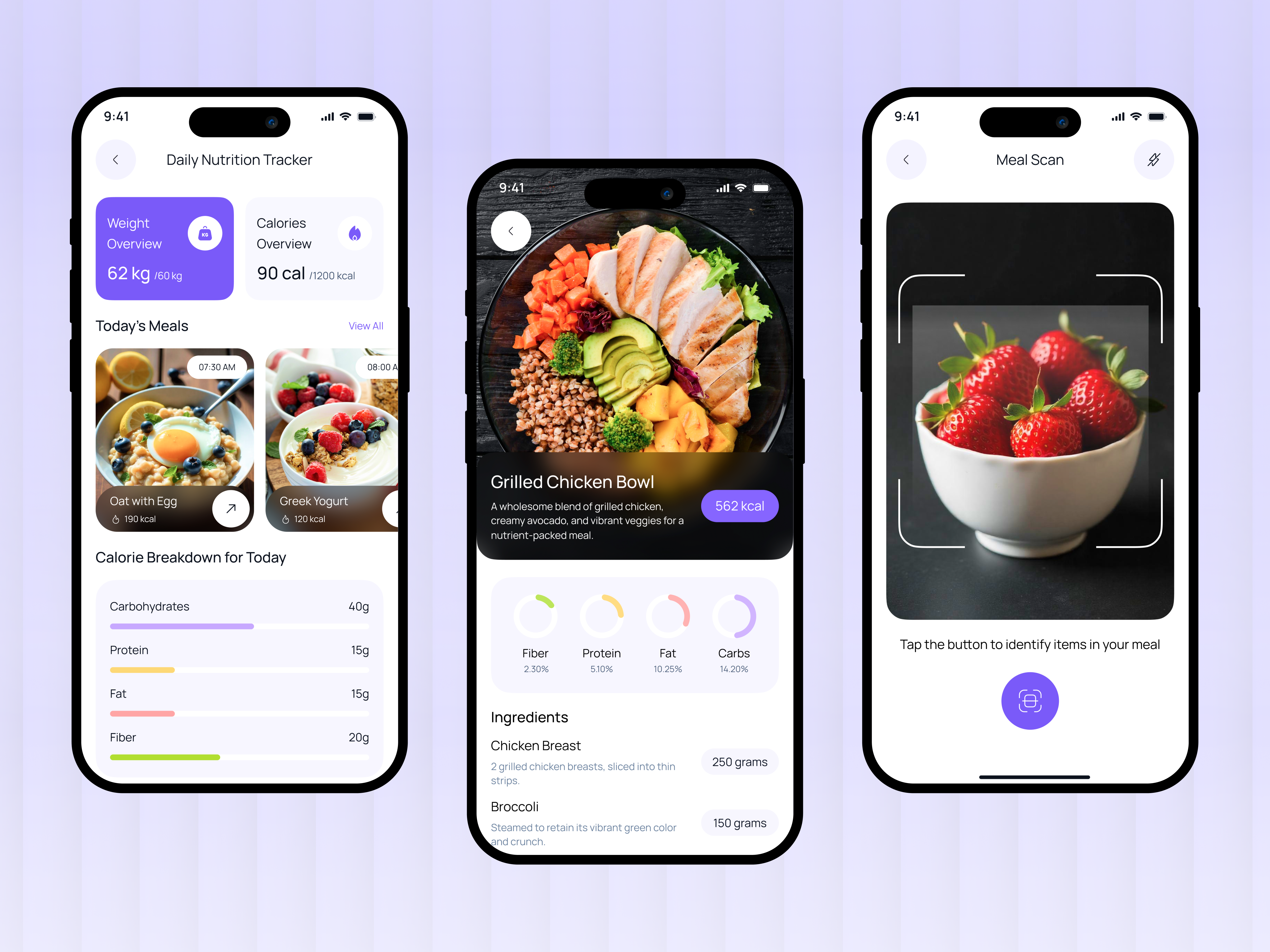 Fitness & Nutrition Tracker App UI Design app interface app ui diet tracker fitness app fitness tracker health app health tracker mobile app design mobile ui modern app design nutrition app ui design ui ux design ux design workout app